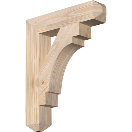 Ekena Millwork Merced Craftsman Smooth Bracket, Douglas Fir, 3 1/2"W x 18"D x 22"H BKT04X18X22MRC04SDF